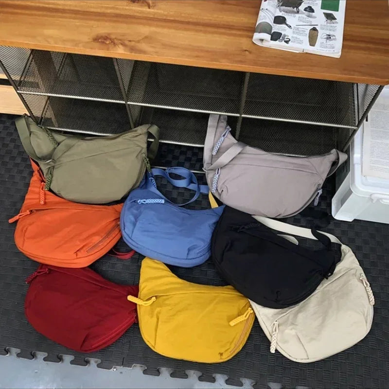 Trendy Women's Soft Cloth Shoulder Bag Solid Color Casual Style Big Handbags Crossbody Bags for Women Shoulder Hobos Bag
