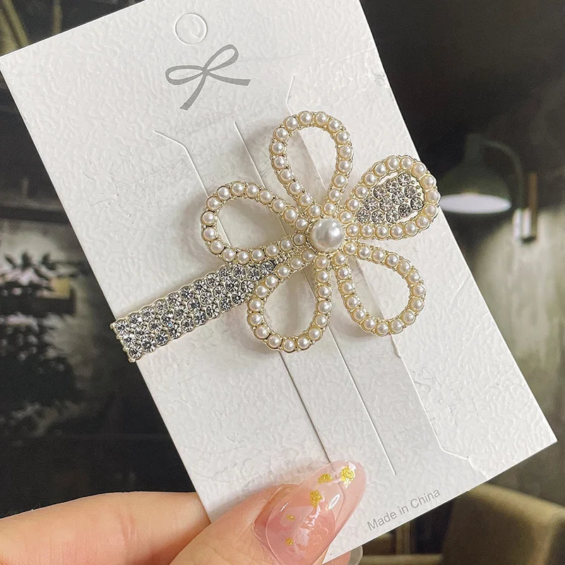 Simulated Pearl Hair Clips For Women Hairpins Geometric Hair Barrettes Fashion Hairgrip Hair Accessories