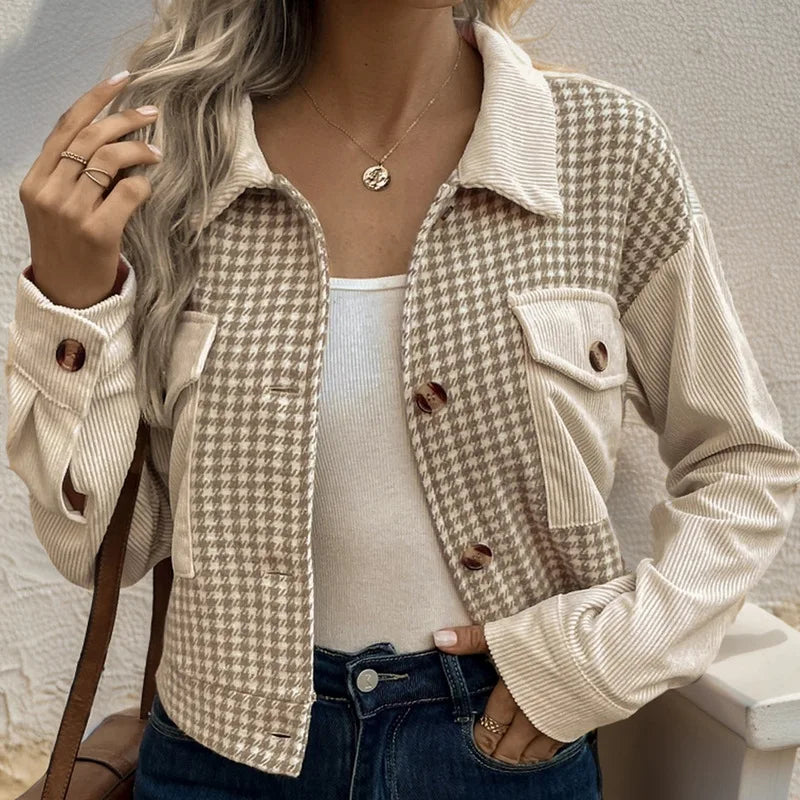 Short Jacket  Crop Trend Luxury Designer Fashion Winter Coat