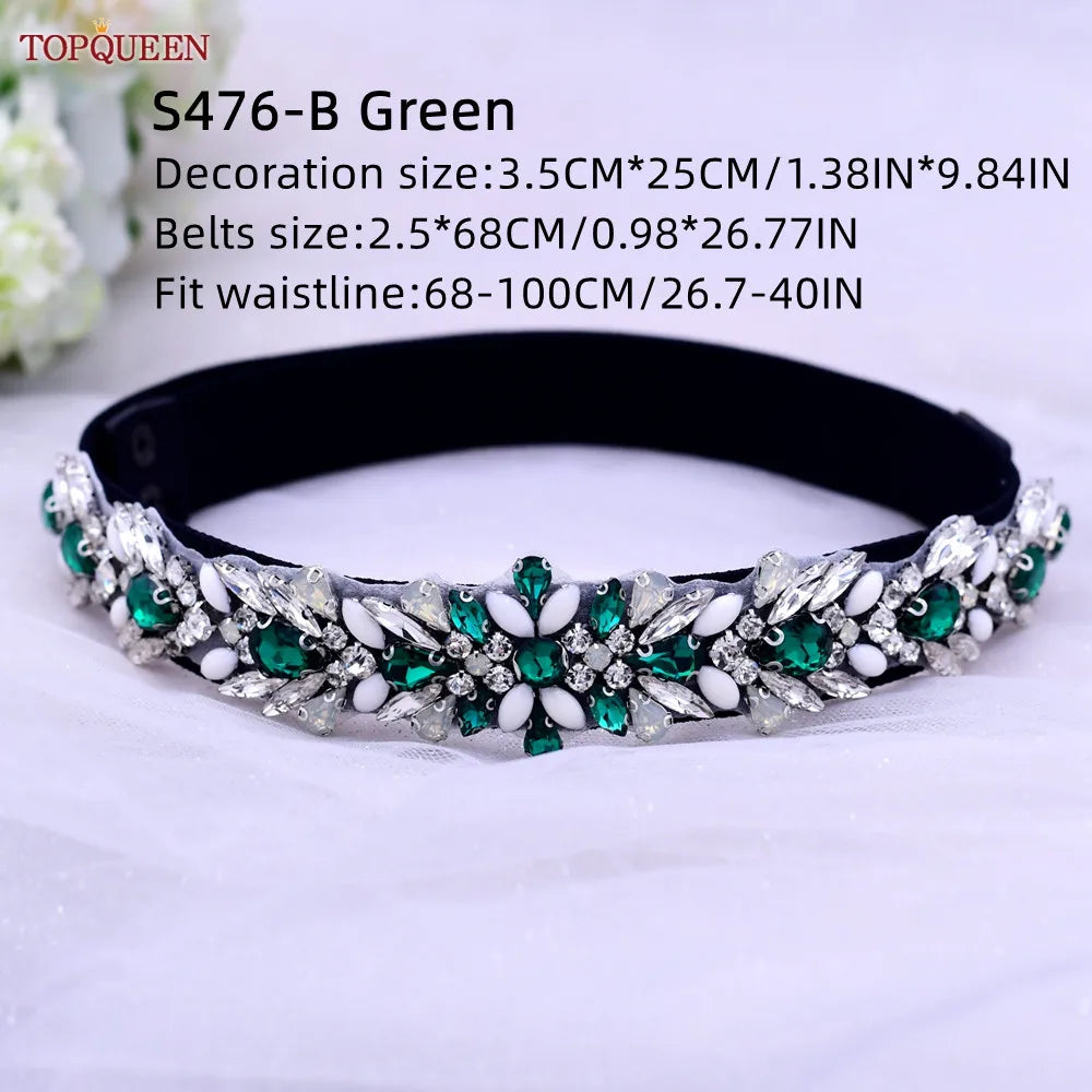Elastic Belt Fashion Sparkly Rhinestone Stretch Waistband