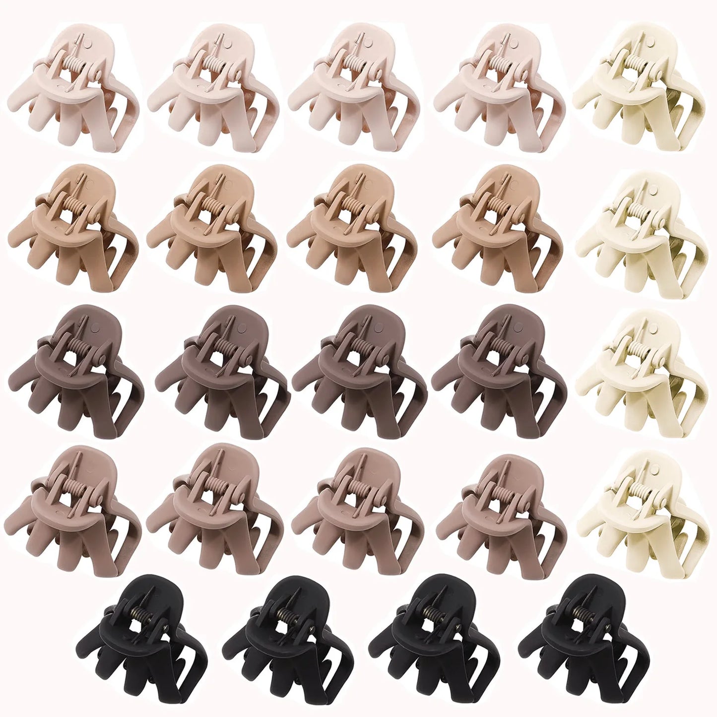 24 PCS Small Claw Clips For Thin/Medium Thick Hair, 1.5 Inch Matte Tiny Jaw Clips