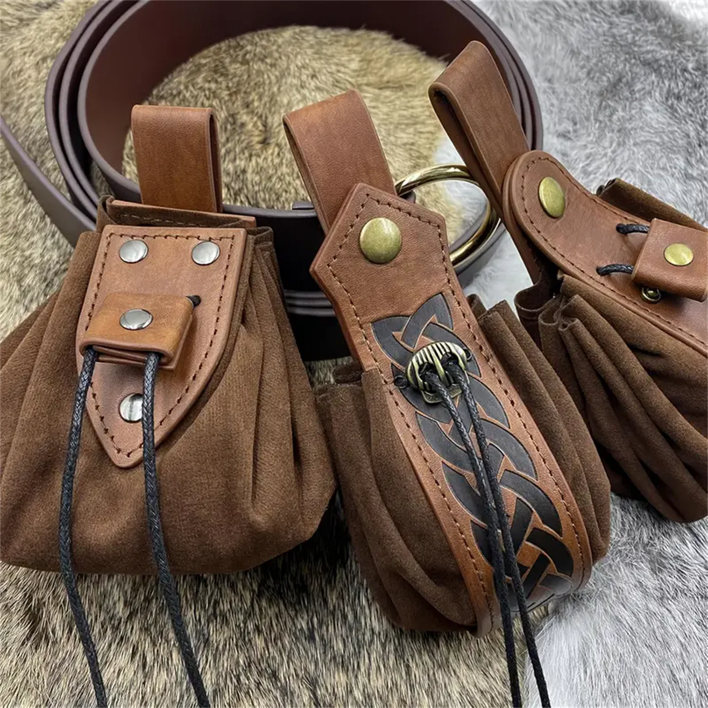Medieval Retro Waist Bag Viking Style Hanging Belt Coin Purse Knight Fanny Pack Portable Men Women Money Pouch