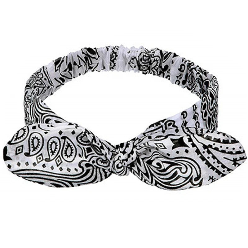 Boho Women Soft Solid Print Headbands Vintage Cross Knot Elastic Hairbands Turban Bandanas Hair Bands Hair Accessories