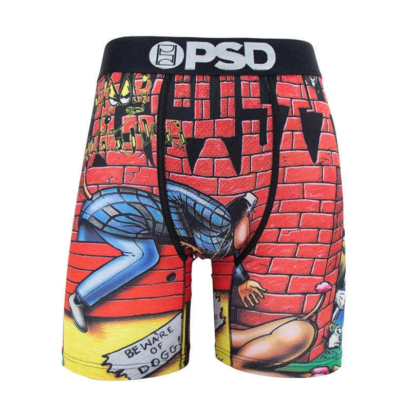 1Pcs Sexy Men Underwear Boxers Fashion Print Underpants Male Boxers Men's  Plus Size Breathable Man Boxer Briefs Trunks
