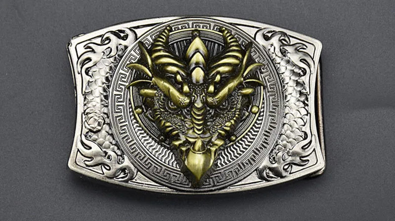 Metal West Cowboy Belt Buckle With Knife  Jeans Accessories Fit 3.8CM-4CM