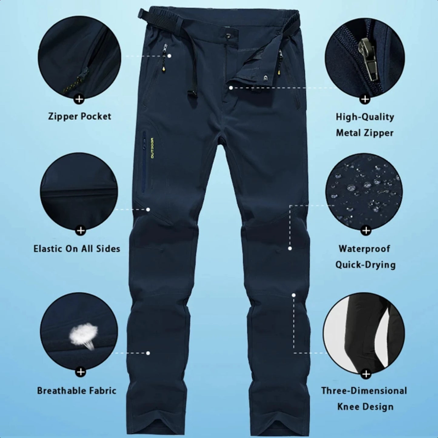 Women's Outdoor Waterproof Quick Dry Stretch Hiking Pants