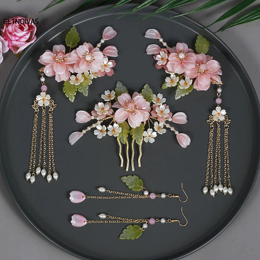 Hair Accessories & Earrings Set Hair Clip Hairpins Hair comb Bridal Headdress Retro Hair Accessories Headwear Gift Earrings