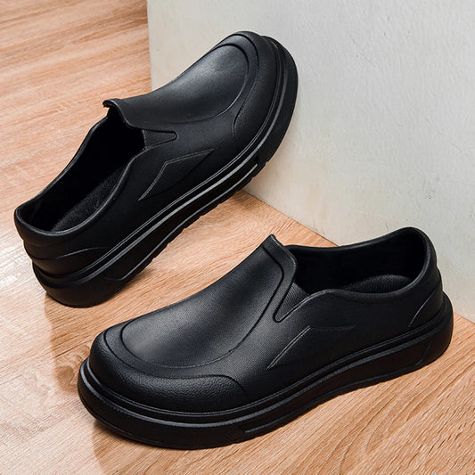 Men EVA Chef Shoes Lightweight Work Shoes Waterproof Slip On Nursing Shoes Oil-proof Garden Shoes Non Slip for Kitchen