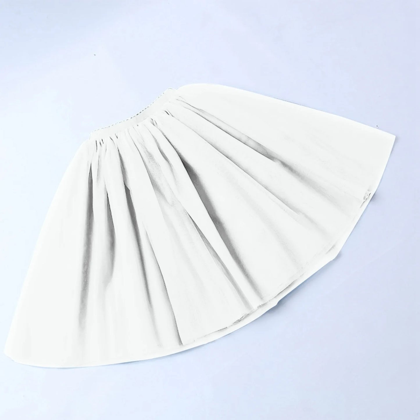 Women's Knee Length Mesh  Skirt Solid Color Elegant Elastic High Waist A-Line Petticoat