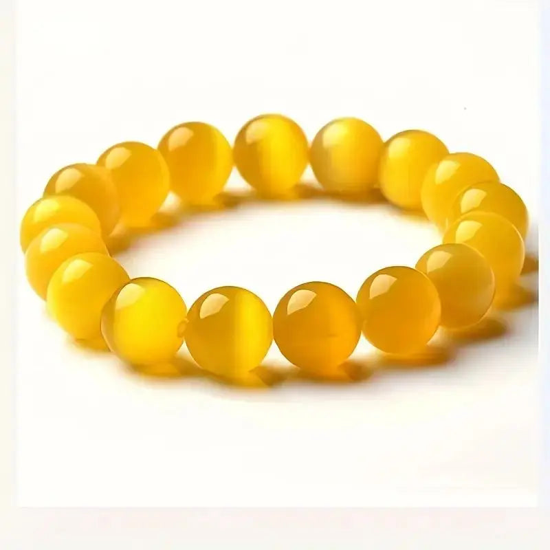 8mm Radiant Opal Beaded Bracelet - Adjustable Stretch for Yoga Meditation - Delicate Handcrafted Jewelry