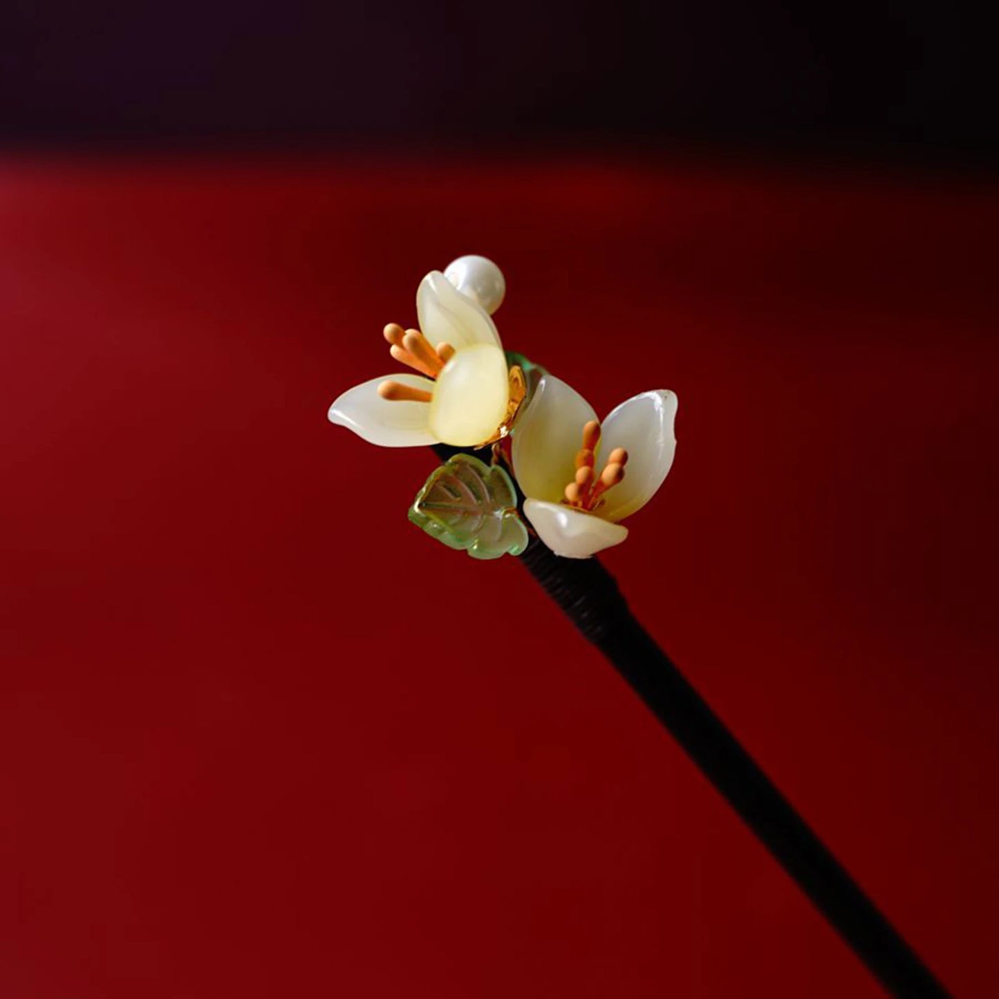 Floral Hair Pins Handmade Wooden Twist Bun Pin Chopsticks Flower Hair Clips Chinese-style Hair Stick