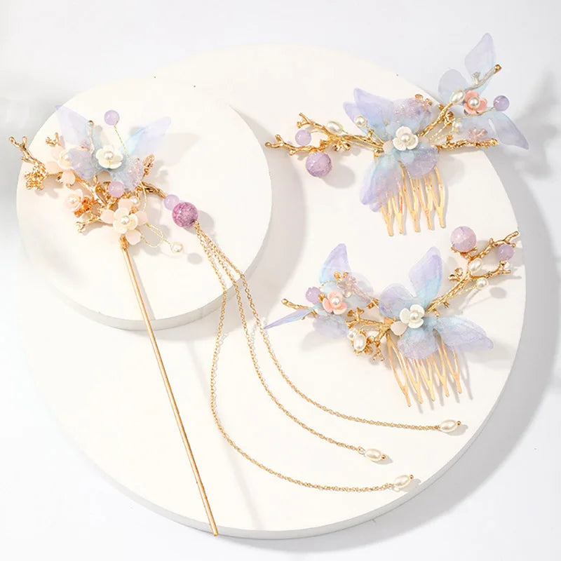 Hair Accessories & Earrings Set Hair Clip Hairpins Hair comb Bridal Headdress Retro Hair Accessories Headwear Gift Earrings