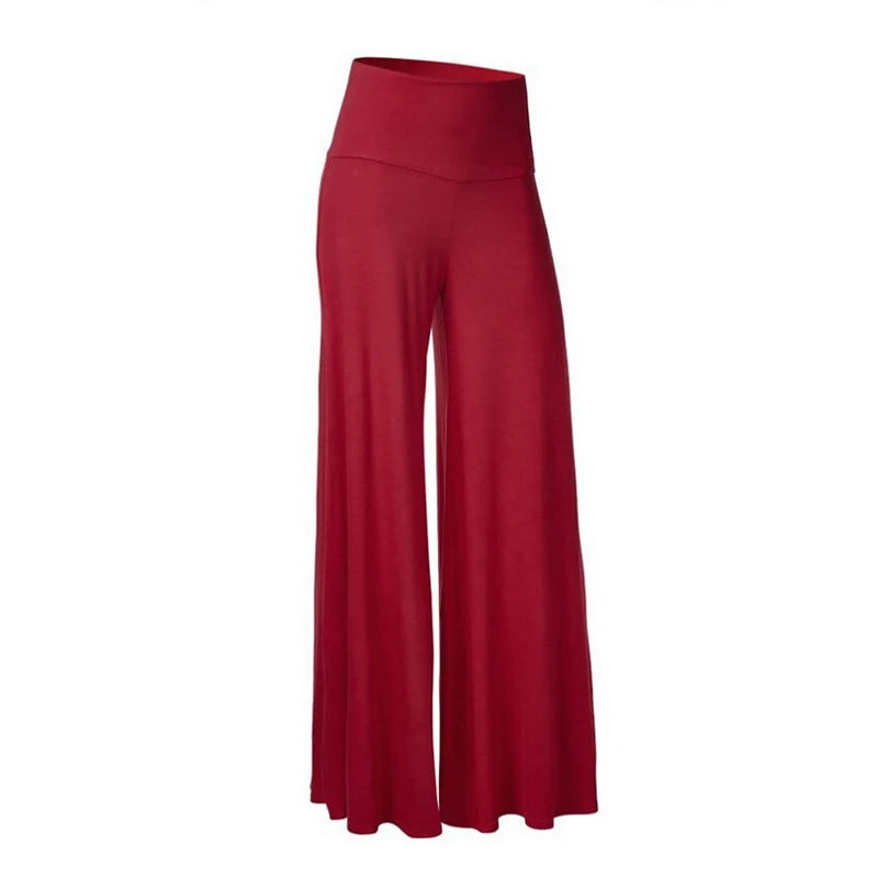 Soft Wide Leg  Thin Stretch High Waist Palazzo Pants