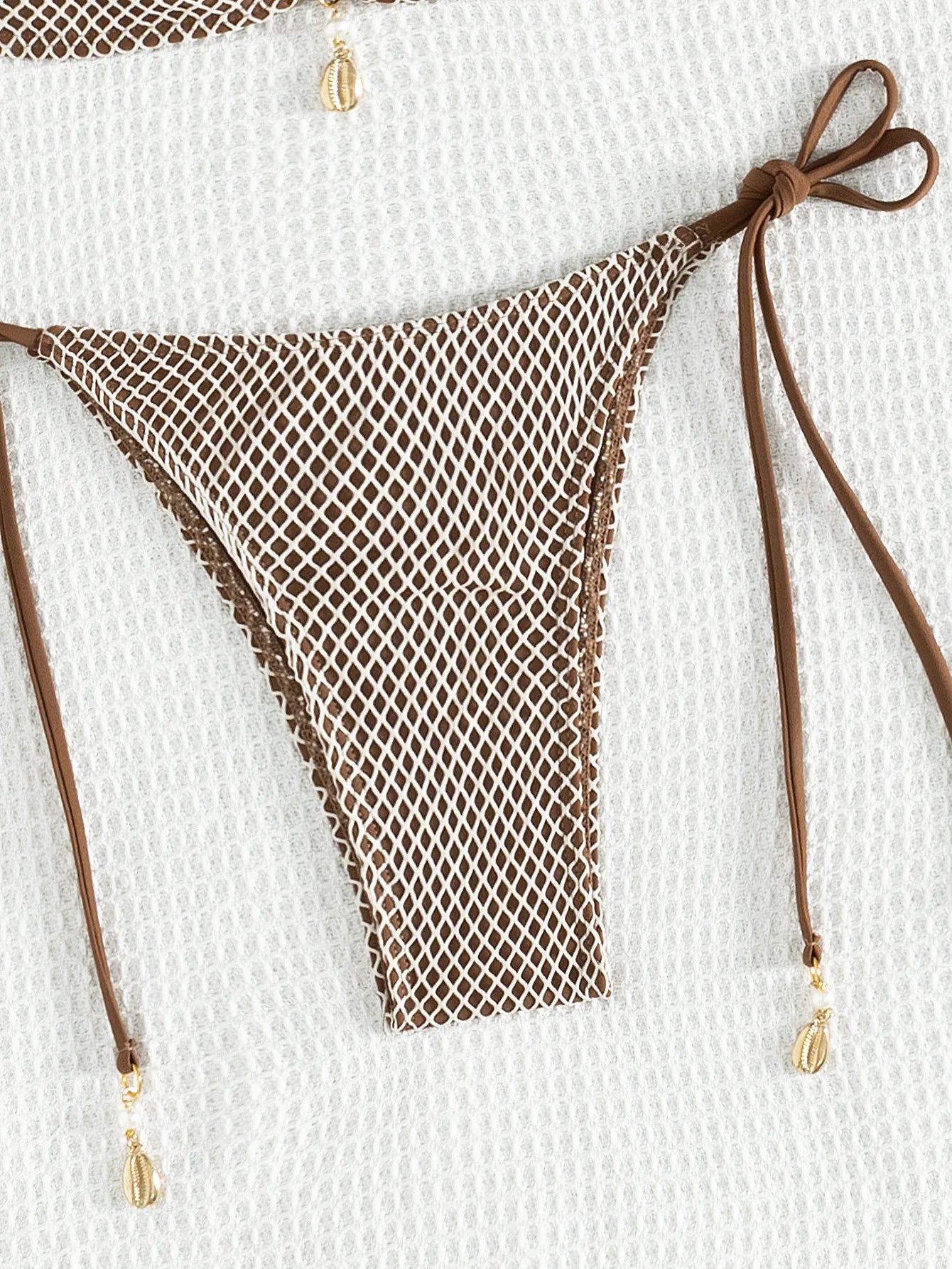 Grid Bikini Set for Women  2 Piece Swimsuit  Halter Lace-up Backless Thong Beach Vacation Swimwear