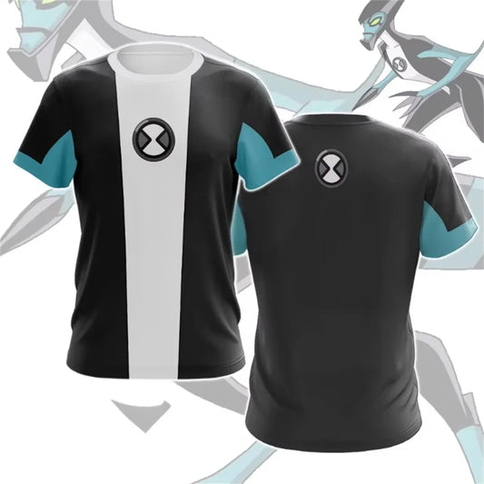 Anime Ben 10 Alien Force Tennyson Printed T-shirts for Women Men Short Sleeve Men's T Shirt Casual Sports Tops Tees
