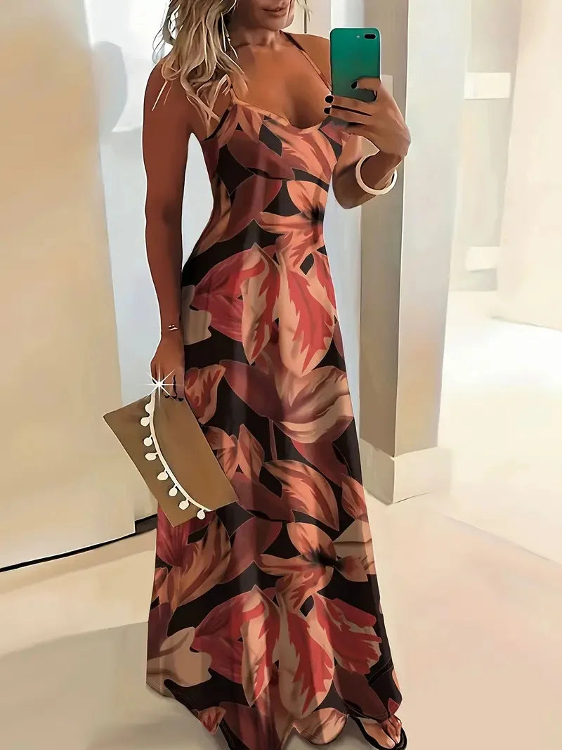 Summer Bohemian Style Women's Suspender Skirt Long A-line Oversized Casual Dress Women's Elegant  Summer Loose Beach Clothes