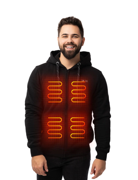 Unisex Heated Hoodie Sweater Heating Jacket with Battery Pack for Men and Women