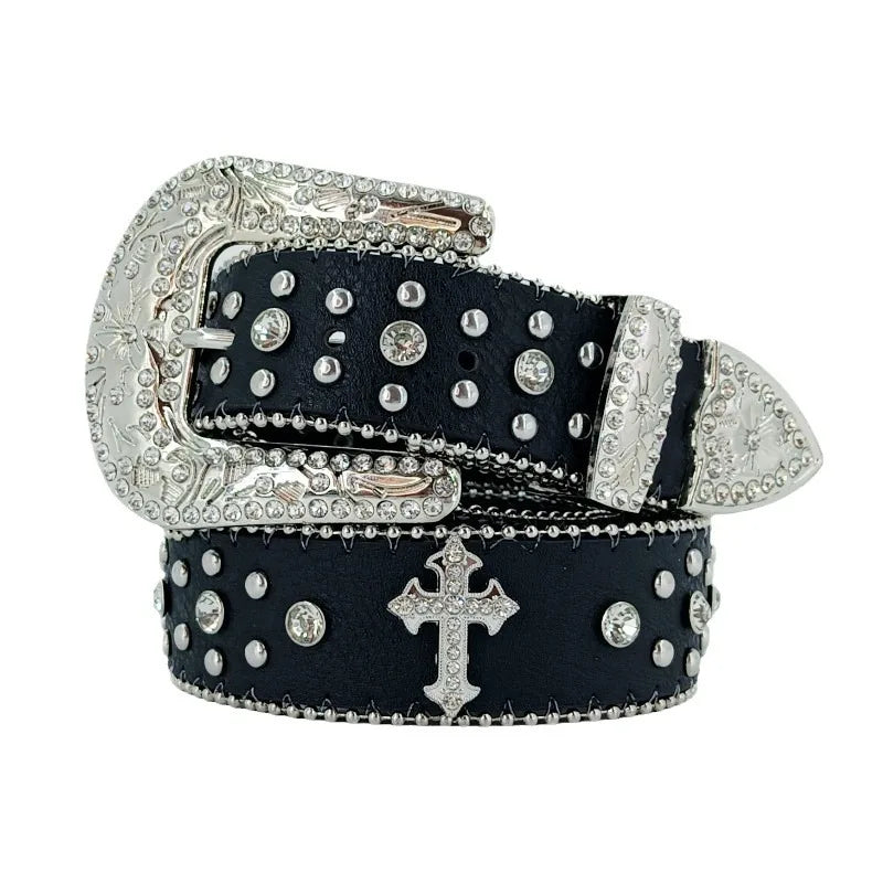 European And American Cross Belt With Diamonds, Fashionable And Versatile