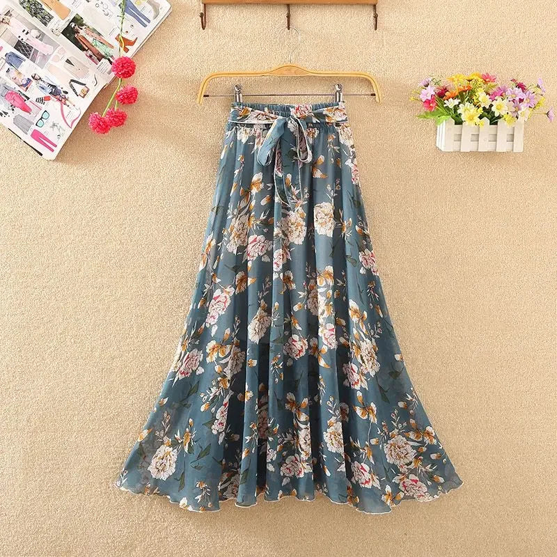 A Line High Waist Skirt Casual  Vintage