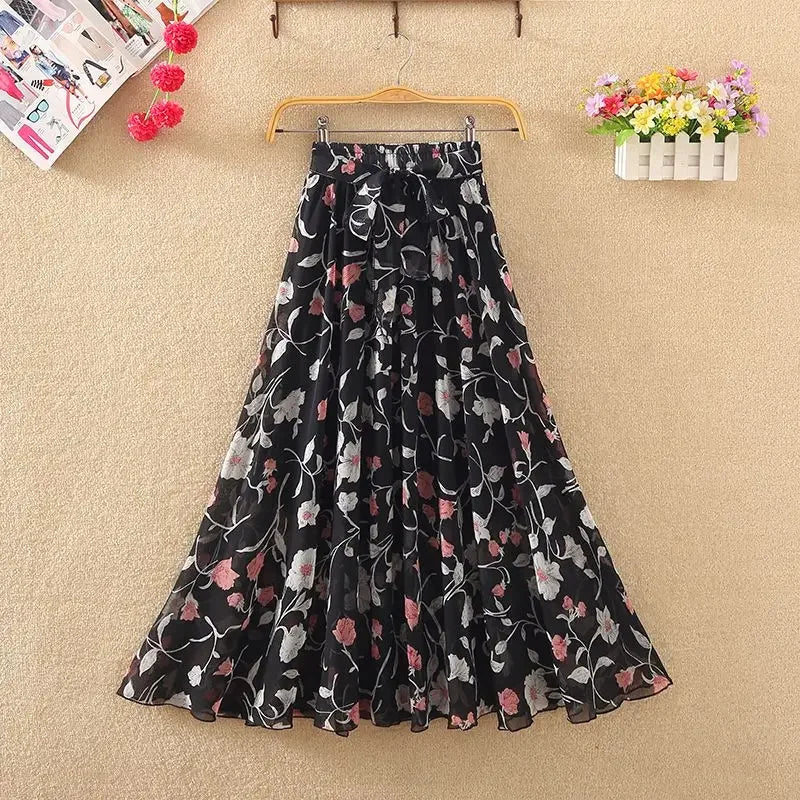 A Line High Waist Skirt Casual  Vintage