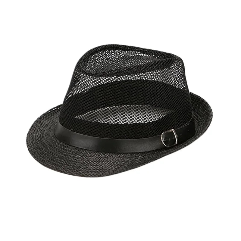 Men s Classic Straw Panama Hat with Wide Brim and Breathable Design for Summer Beach Vacation Lightweight Sun Hat
