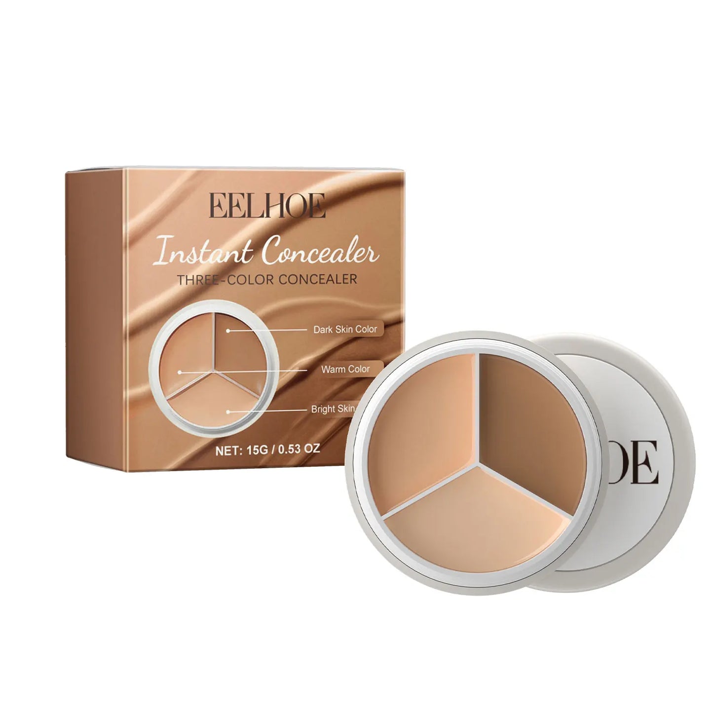 3Color Concealer Eye Cream Make Up Foundation Makeup Full Coverage Conceal No Creasing No Separation