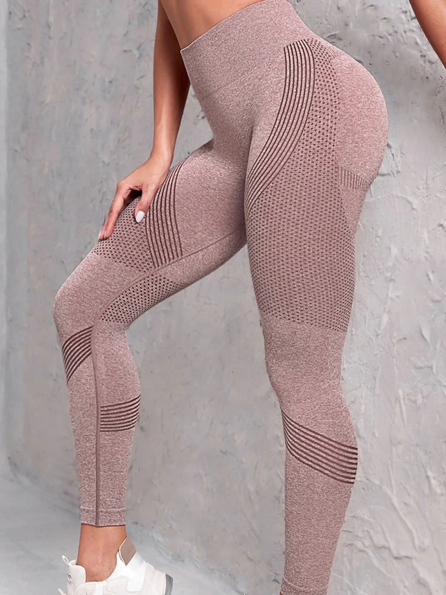 High Waist Compression Leggings with Butt Lift Technology - Tummy Control Yoga Pants with Stretchy Contour Design
