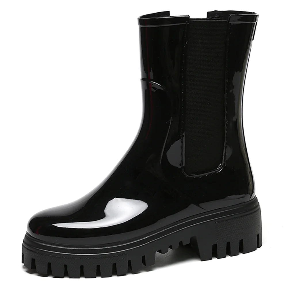 Rain Boots Mid Calf Garden Shoes Waterproof Rain Shoes Anti-slipping