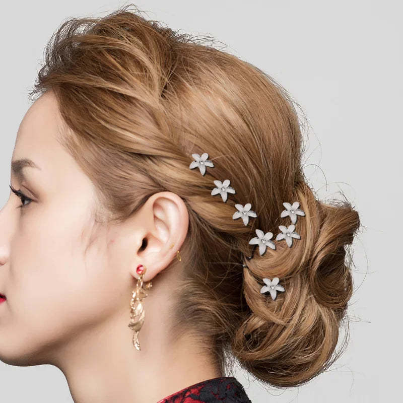 20pcs Women U-shaped Pin Metal Barrette Hair Clip Hairpins Simulated Pearl  Hair Accessories  Hairstyle Tools