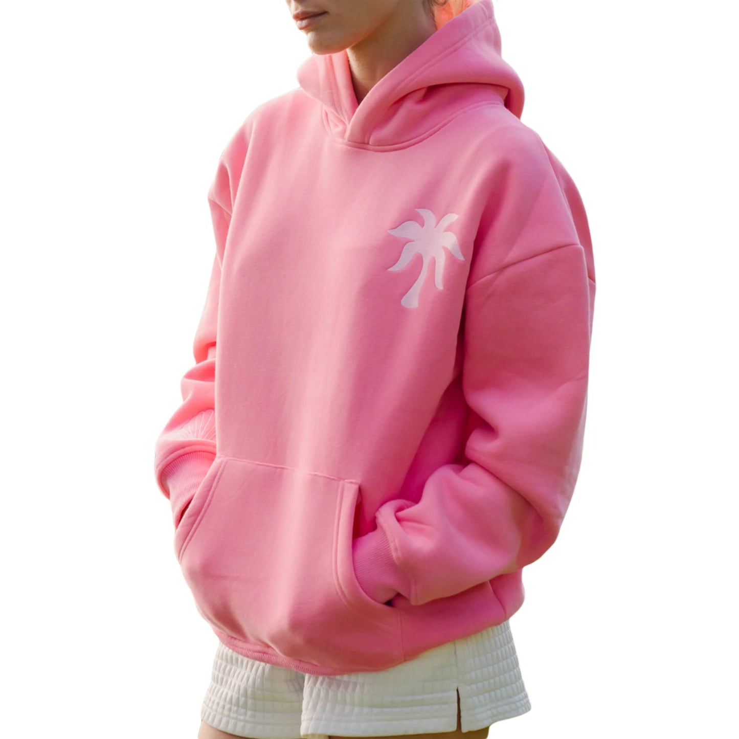 Women s Floral Embroidered Long Sleeve Beach Hoodie Oversized Sweatshirt Casual Streetwear Pullover Top