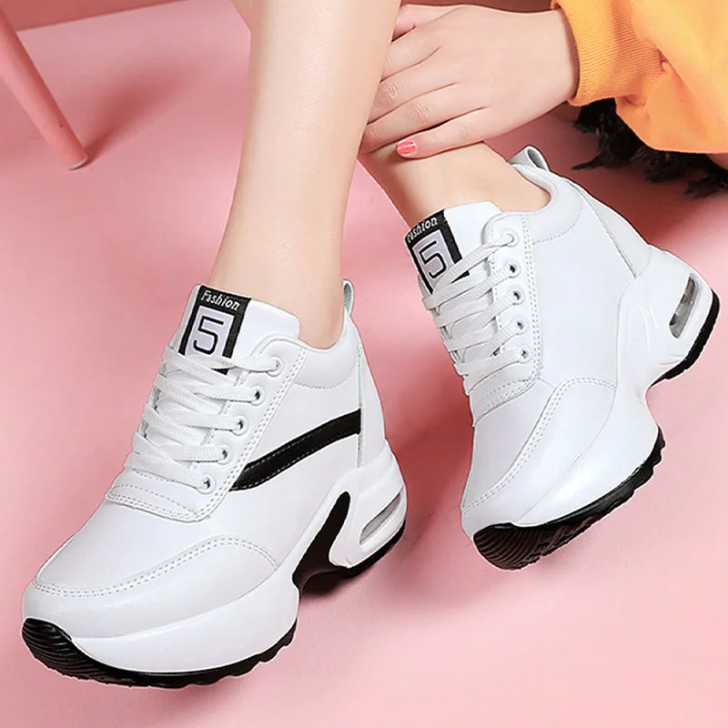 Air Cushion Sneaker Insole Increase Height  Sport Shoes High Bottom Outdoor Daily Walking Shoes