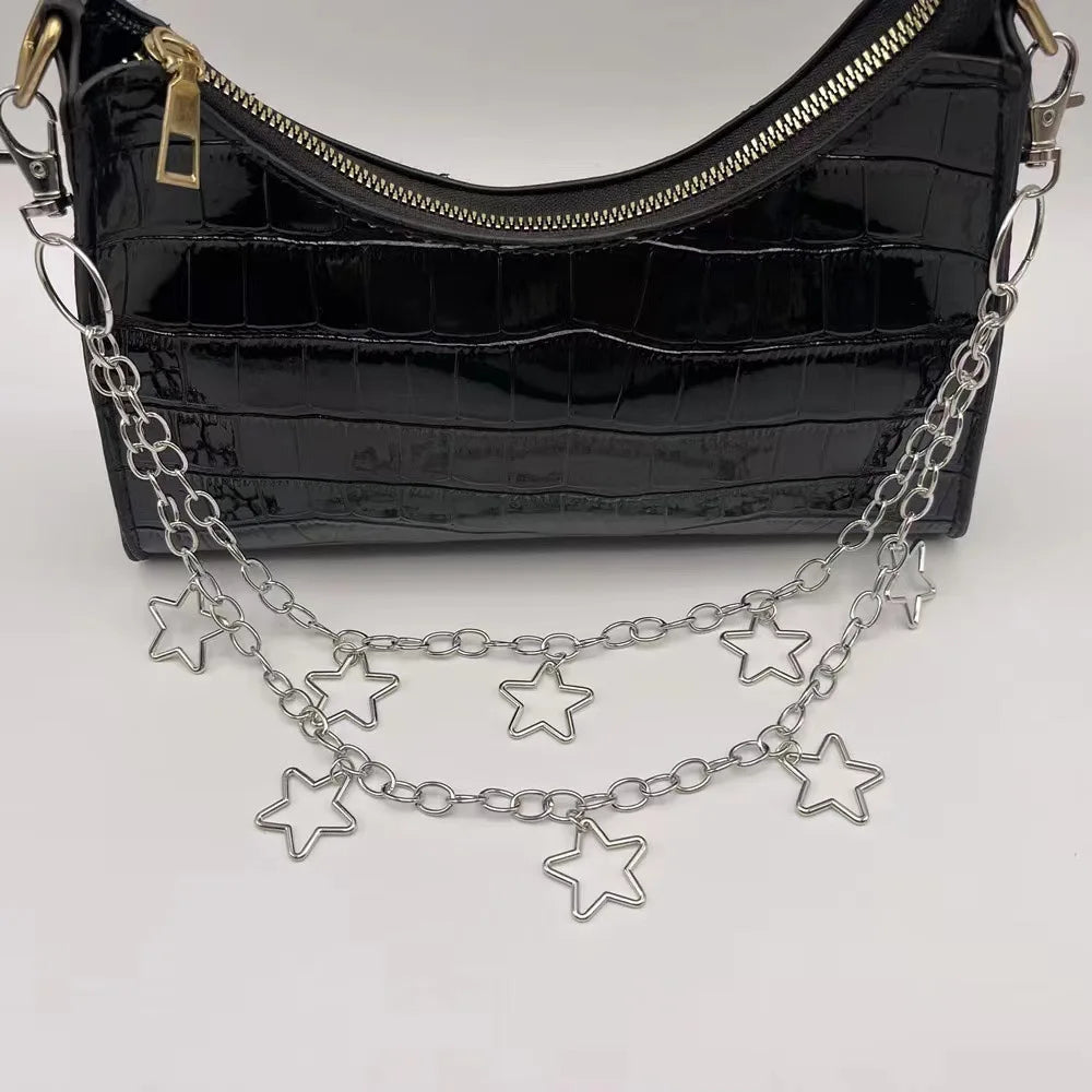 Star Double Layer Waist Chain  Decorative Pant Chain Jeans Trouser Chains Hip Hop Rock Chain Punk Retro Belt Chain