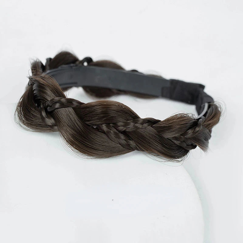 1pc Wig Twist Headbands for Women Wide Fishbone Braids Hairbands Handmade Retro Head Hoop Styling Headwear Accessories