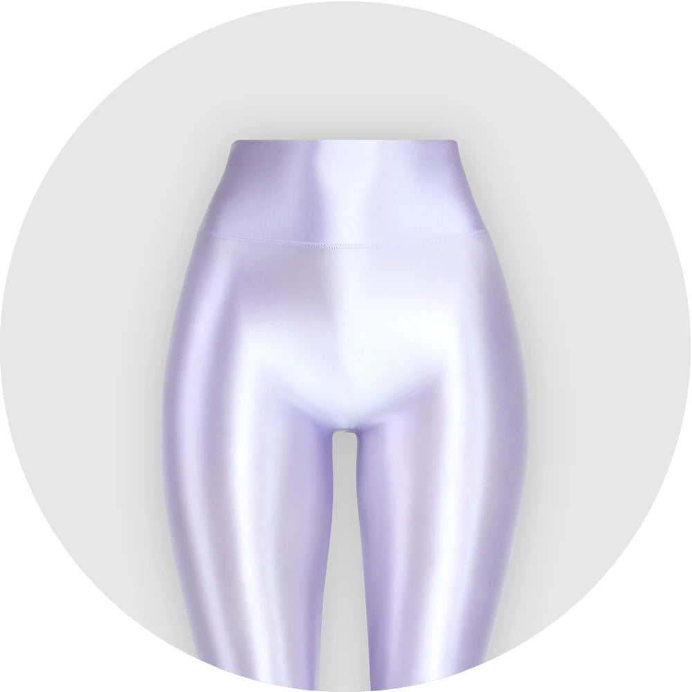 Satin Glossy High Waist Sport Fitness Shiny Yoga Pants