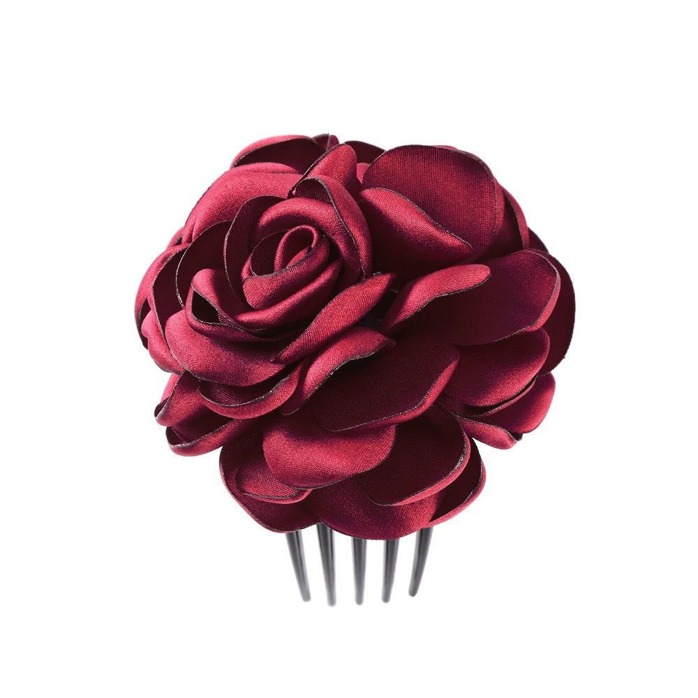 Flower Hair Comb Hairpin Bouquet Headdress Hair Combs Hair Accessories for Women Girls Floral Hairpins
