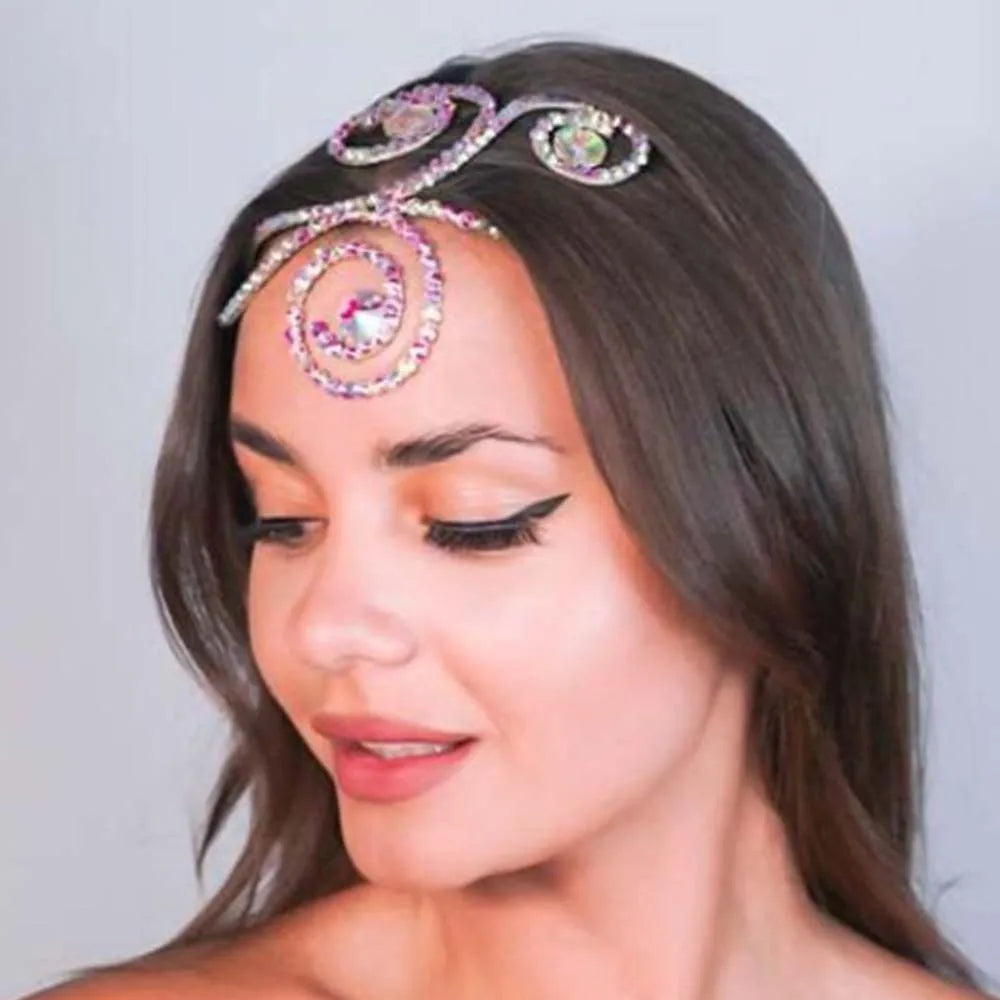 Rhinestone Headpiece Design Burlesque Head Piece Goddess  Accessories Headband