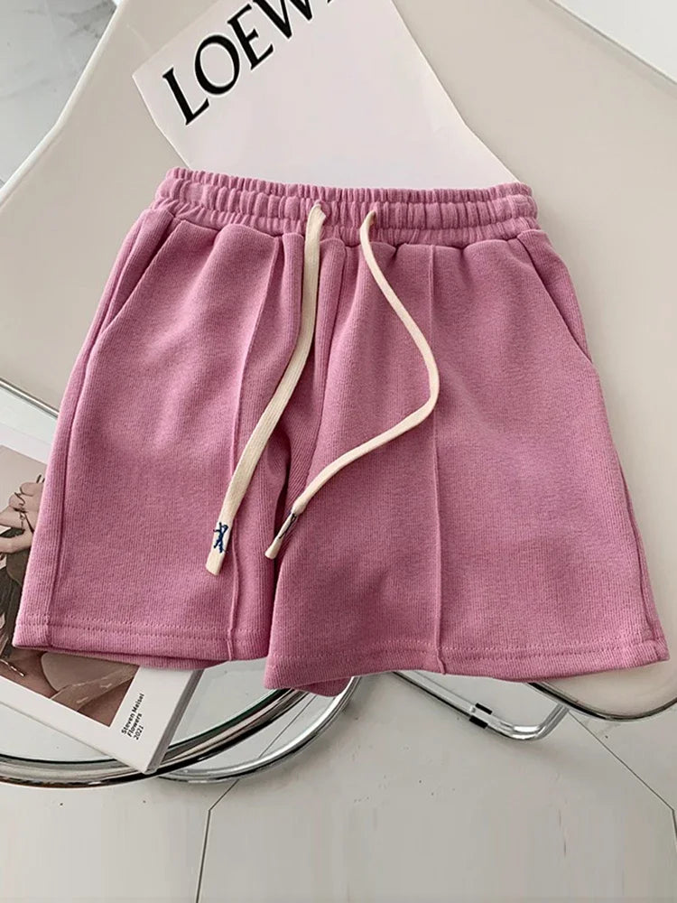 Shorts Women Elasticity Lovely Style Sweet Simple Pure Oversize Trousers