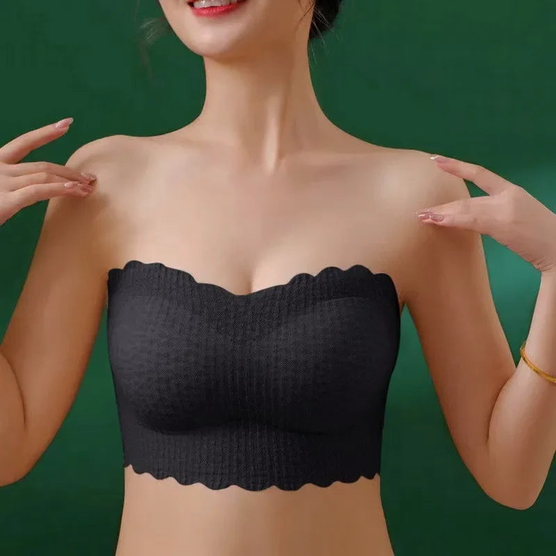 Sexy Bandeau Bra Strapless Seamless Push Up Bralette Wireless Bra
