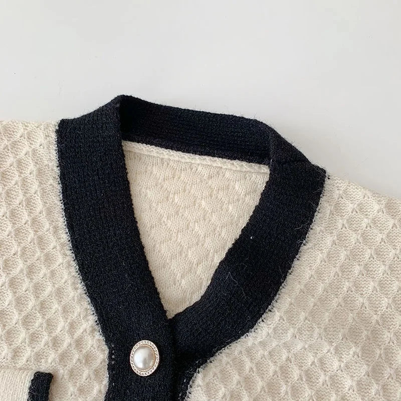 Women's  Fashion Loose Long-sleeved Knit Sweater Cardigans Outwear Coat