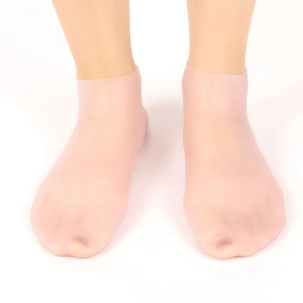 1-5 Pair Silicone Moisturizing Foot Socks for Dry Cracked Feet
