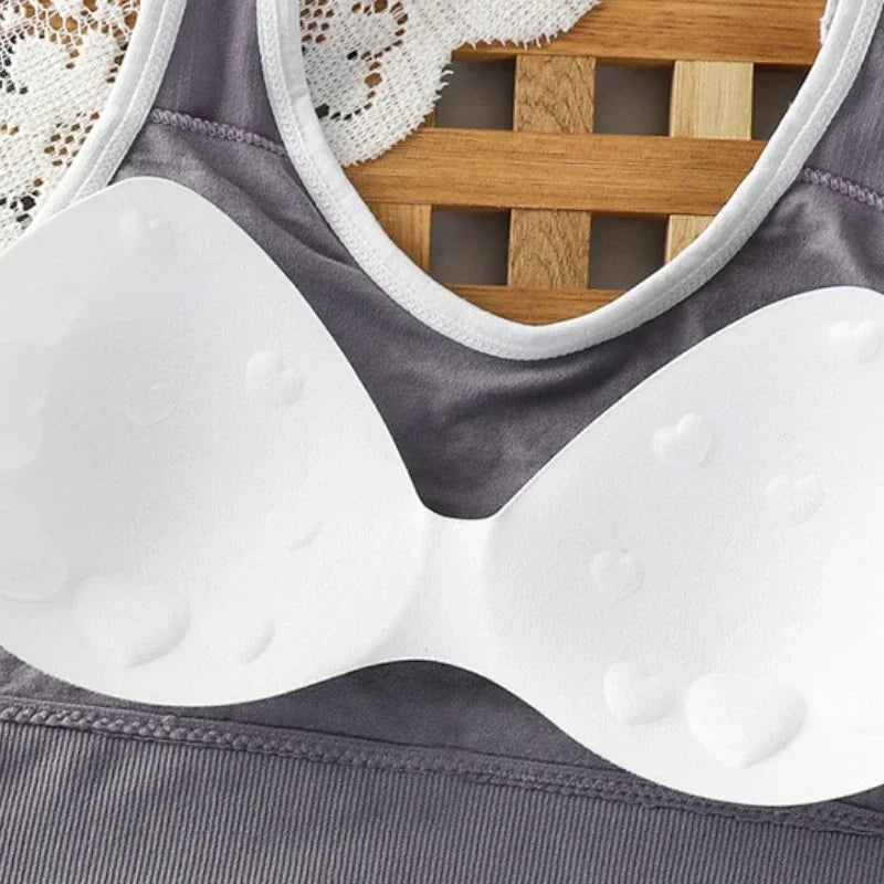 U-Shaped Women's Seamless Yoga Bra  Push Up Sports Top Shockproof Crop Top Anti-sweat Fitness Underwear All-Match Vest