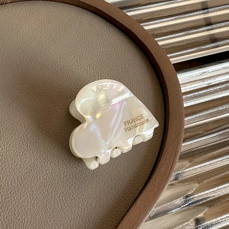 3.5cm Small Hair Claw Acetate Hair Crabs Cute Heart Shaped Hairclips Women Hair Accessories Hairpins Clips