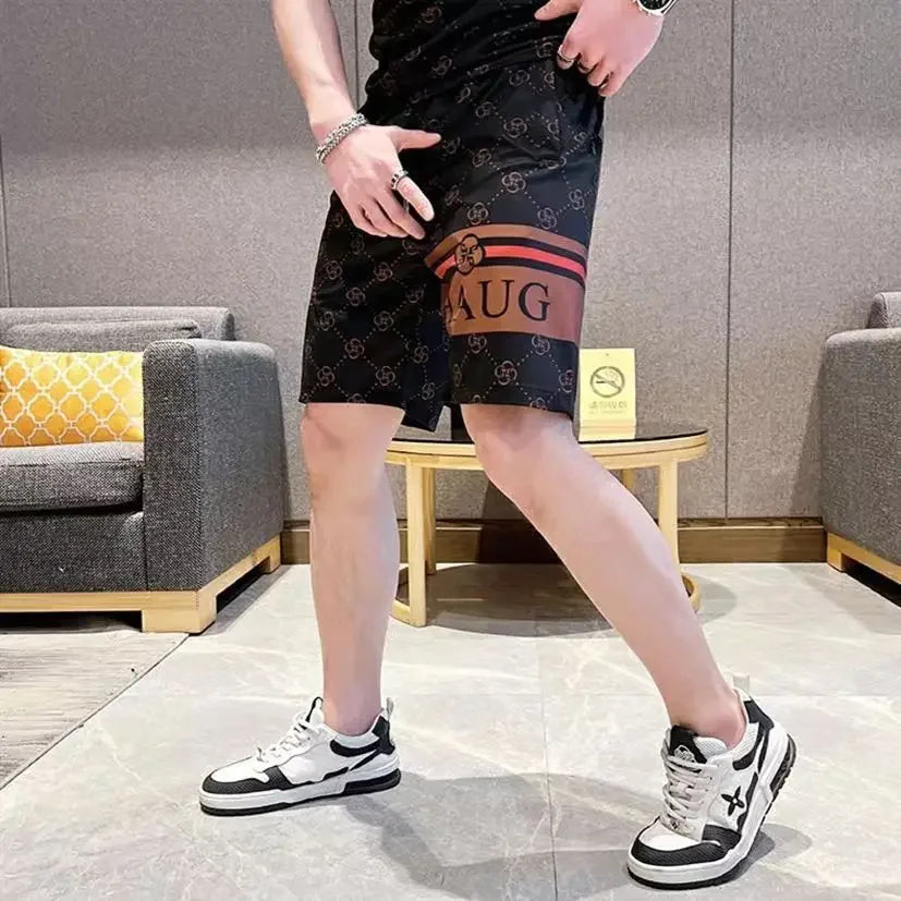 Hot Casual Men's Summer Handsome Loose Trend Fashion Short Sleeve Shorts Sports Quick Drying Fashion Suit