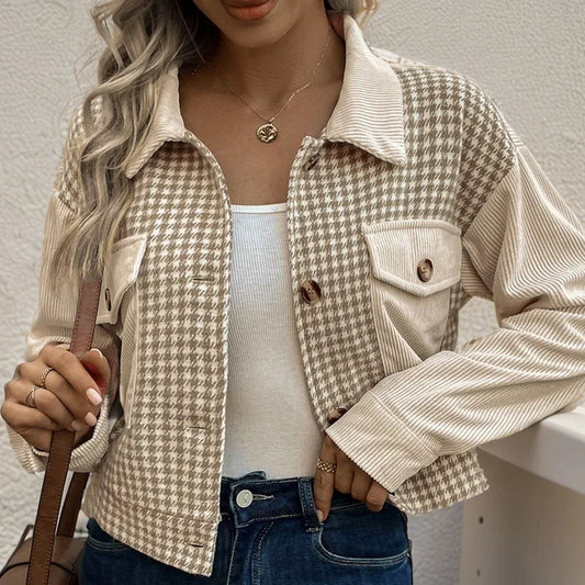 Short Jacket  Crop Trend Luxury Designer Fashion Winter Coat