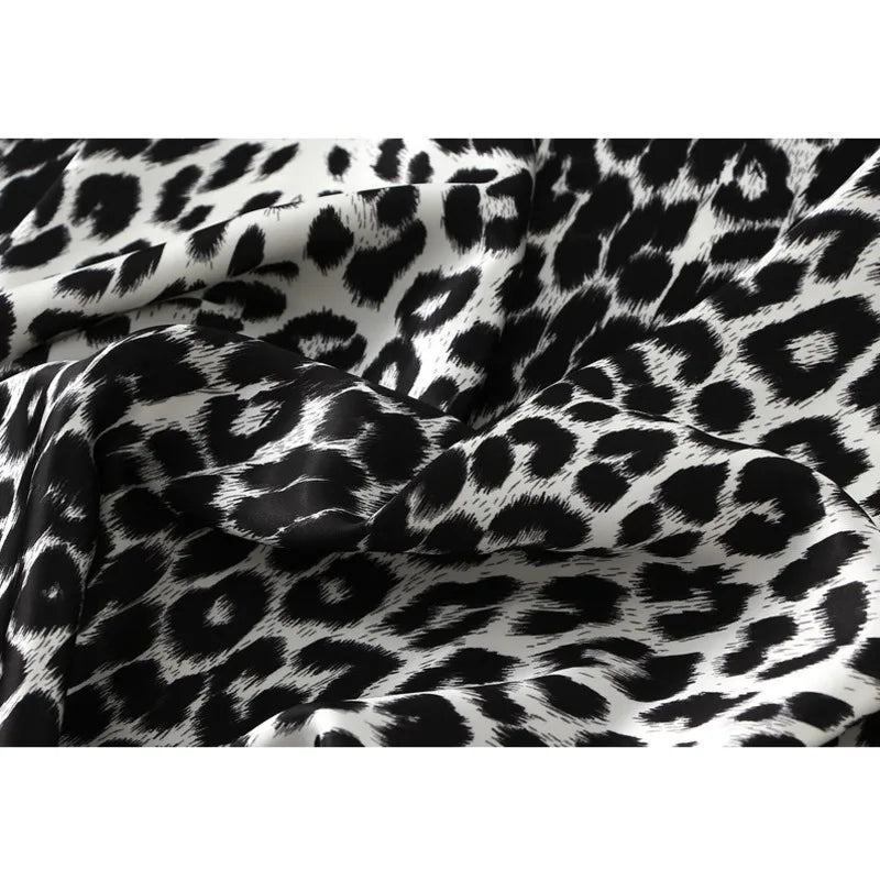Leopard Print Long  High Waist  Mermaid Maxi Skirt