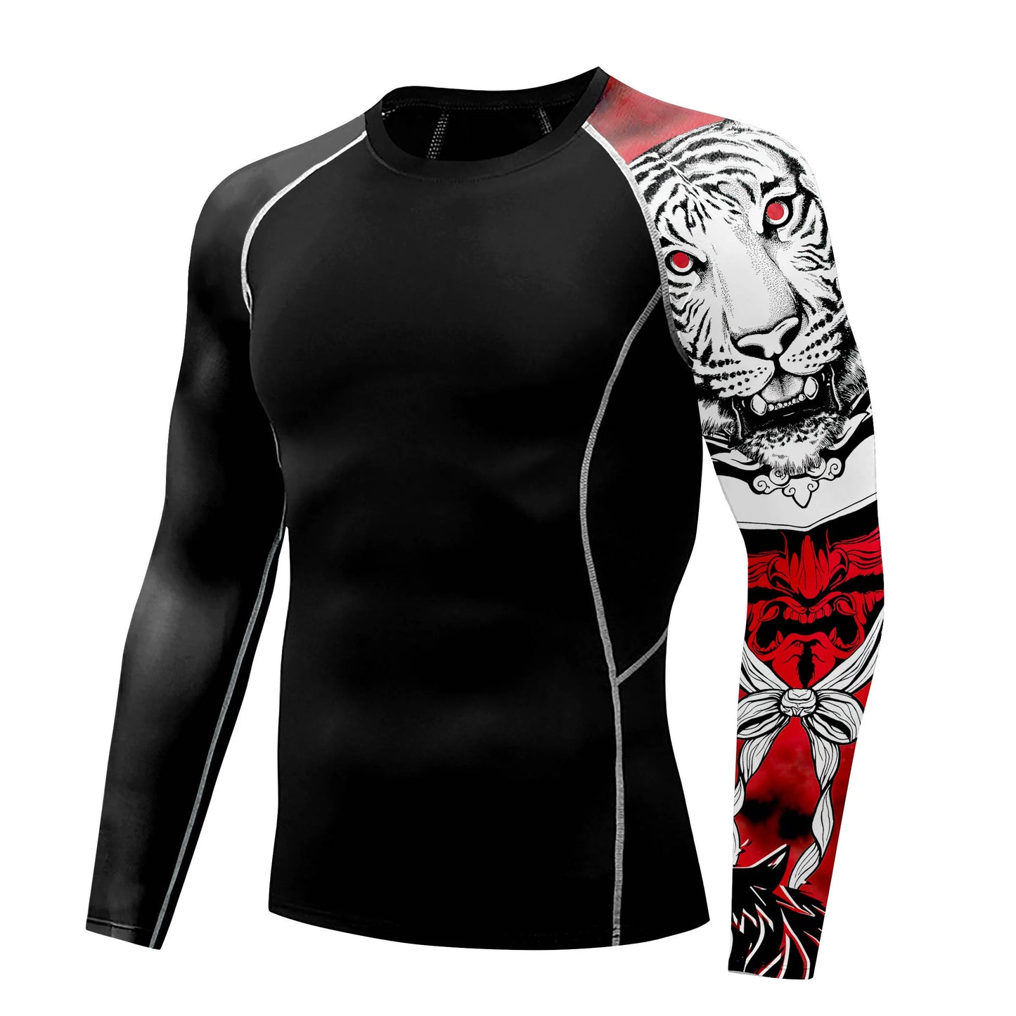 Nadanbao Quick Drying Long Sleeve Surfing Wetsuit for Men Gym Shirts Fitness T-Shirt Summer Swimwear Swimming Top Male Clothes