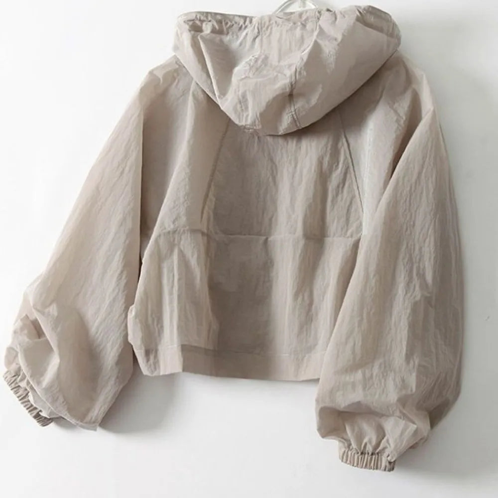 Simplicity Thin Sunscreen Clothing Anti UV Loose Summer Long Sleeved Jacket Waterproof Quick Dry Women's  Outdoor Sports
