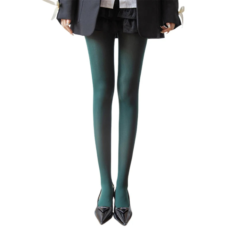 Velvet Leggings Stylish Solid Color Stretchy Tights Hosiery for Evening Outfit