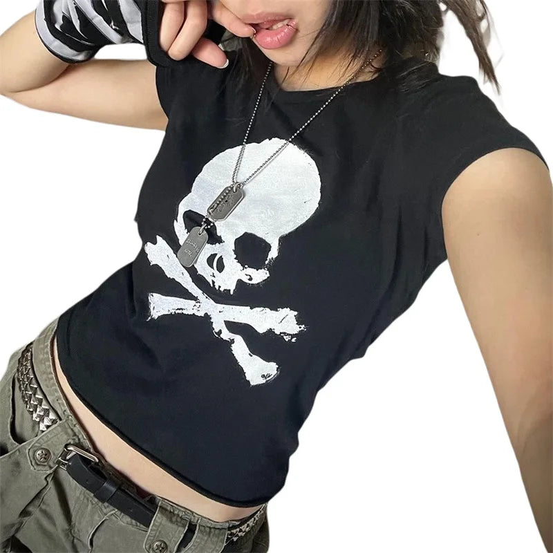 Women s Short Sleeve Round Neck Print Knit Sweater Top