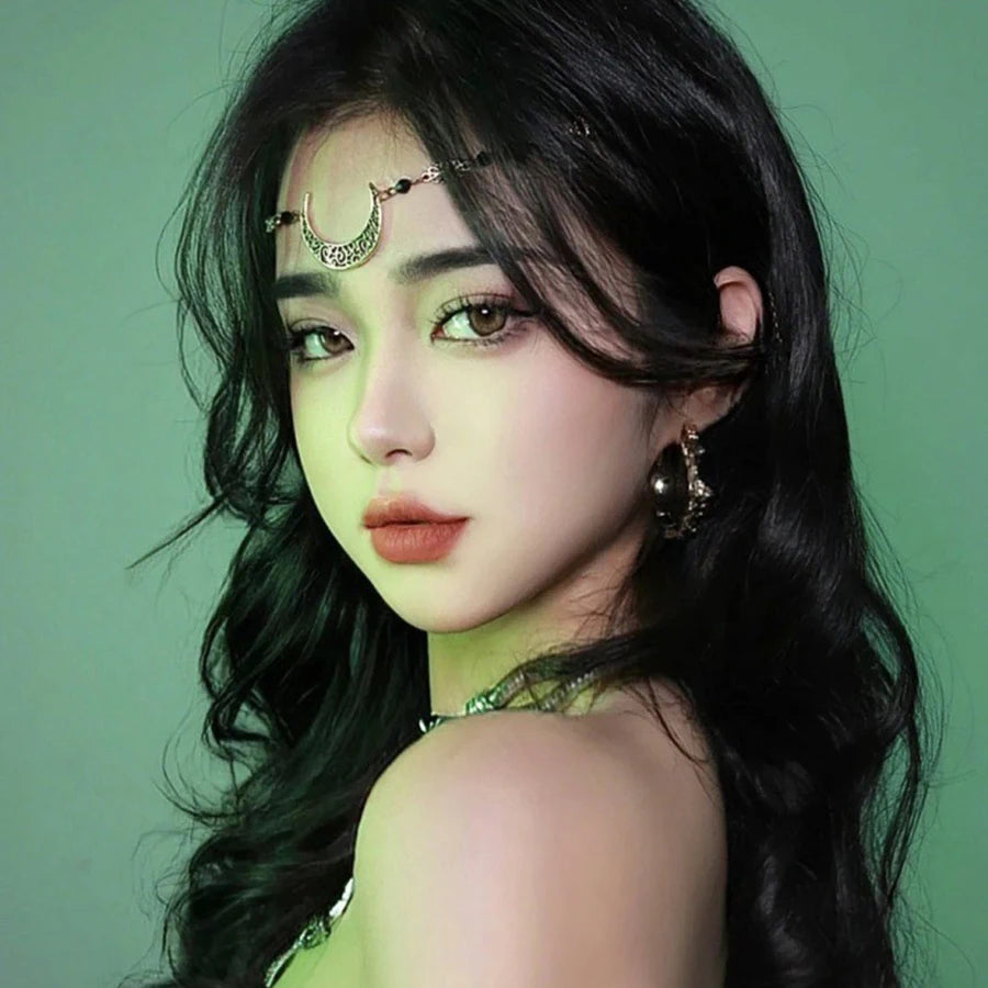 Fashion Bridal Wedding Hair Jewelry Accessories For Women Indian Boho Imitation Pearls Head Chain Head Piece Bijoux Femme